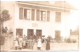COLOMBIER, carte photo du bureau de poste  "  RARE "