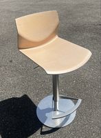 Bar stool molded wood, metal adjustable height modern design