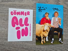Autogrammkarte Dabu Fantastic Originalunterschriften