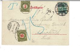 Postkarte aus Dillenburg DE mit Nachporto