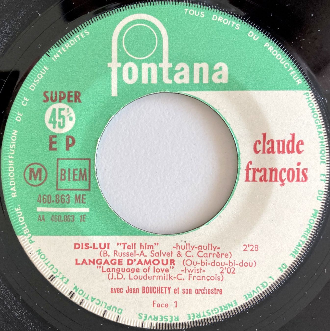 Dischi in vinile: CLAUDE FRANCOIS - DIS-LUI – Usato da Bottens venduto da hotter-than-hell 2