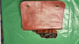 Bildschöne Vintage Aktentasche, etwa 1950, weiches Leder