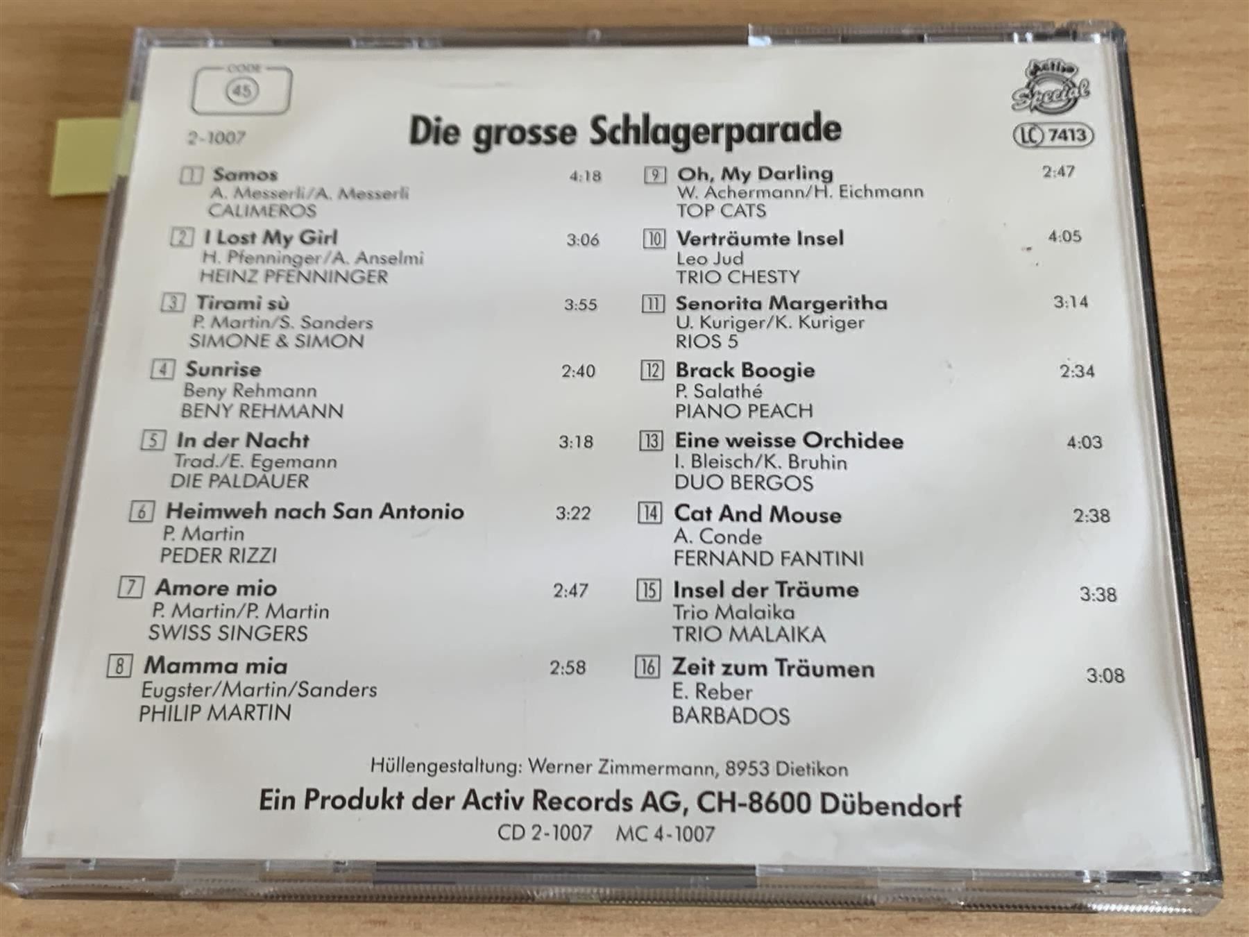 CD: Die Grosse Schlagerparade – Usato da Rikon im Tösstal venduto da Alpenmutz 1