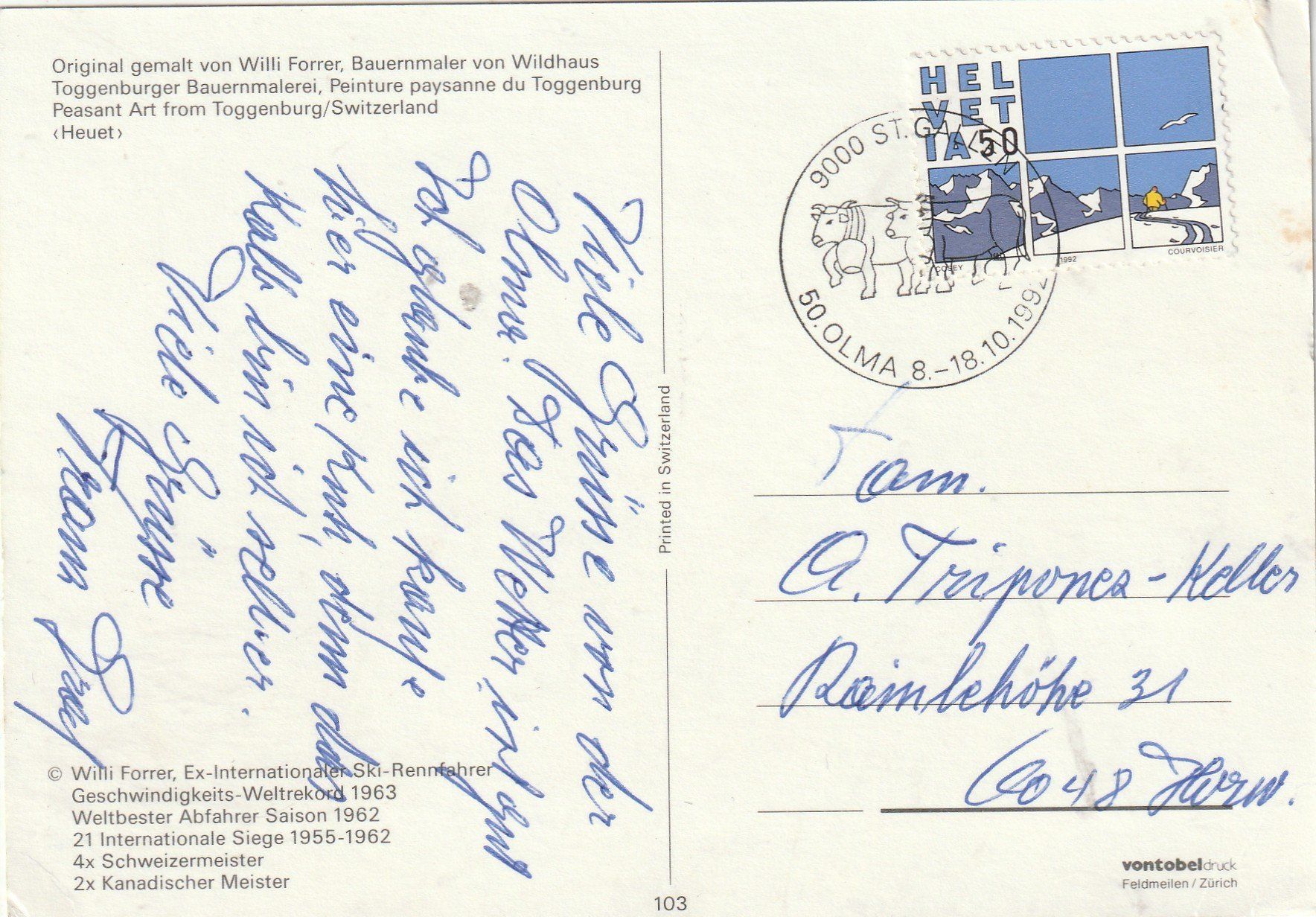 Cartoline postali: Appenzeller Malerei – Usato da Lumbrein venduto da made02 1