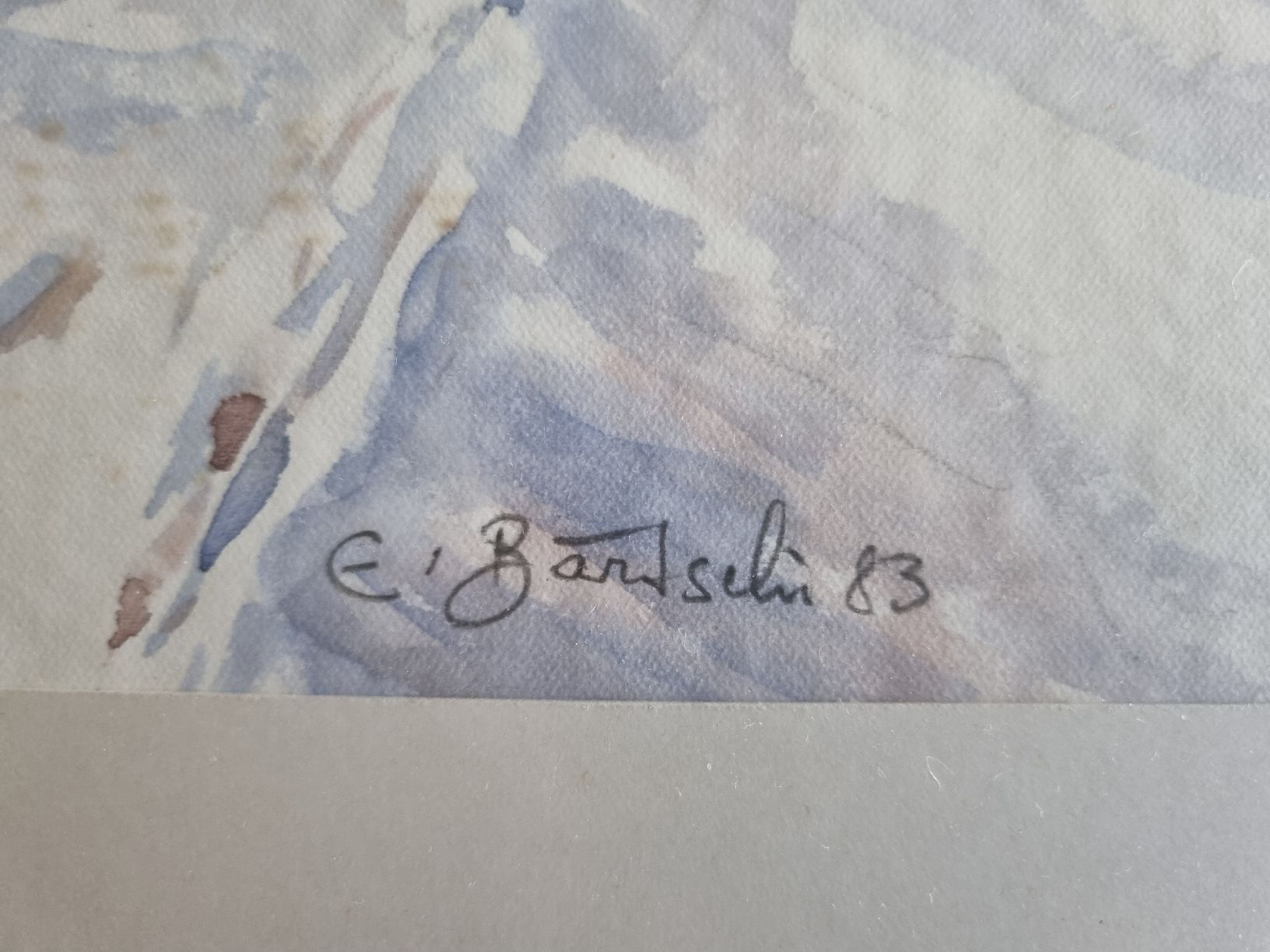 Dipinti: Original Aquarell von Emil Bärtschi, Winterlandschaft – Usato da Uster venduto da Worm 2