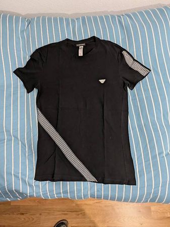 Emporio Armani T-Shirt schwarz mit Tape-Details