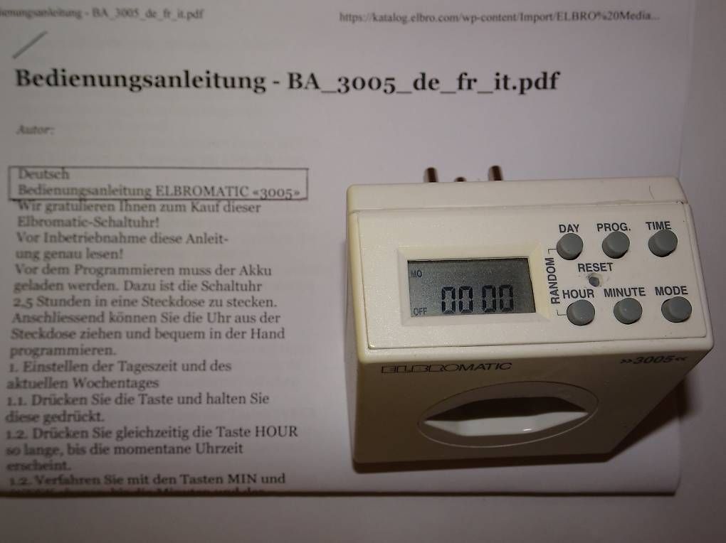 Elektronikbauteile: Elektronische Schaltuhr 3005 – Gebraucht aus Buchs SG von Aominchric