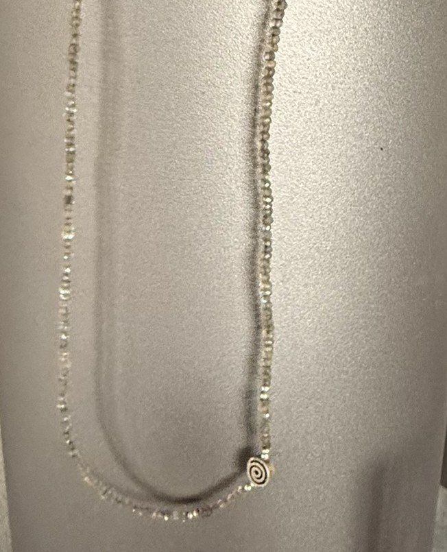 Catenine: Edelsteinkette Labradorit mit Silber Spirale 925 Stempel – Usato da Lommis venduto da manmarmi 5