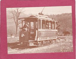 Verkehrsbetriebe Stadt Zürich erstes elektr. Tram Repro