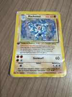 Pokemon Karte Machomei 1. Edition Holo stark gebraucht