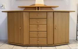  Sideboard Erlenholz massiv mit Schubladen, Türen und Ablage