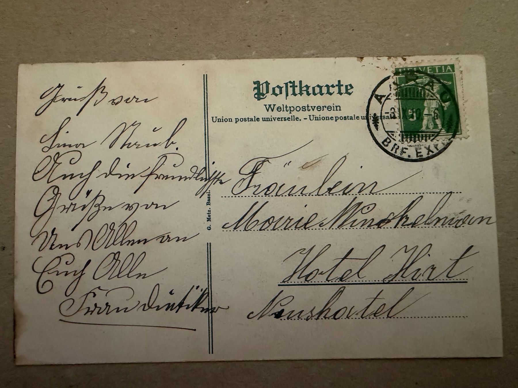 Cartoline postali: AARAU  - Ansichtskarte – Usato da Tegerfelden venduto da siebenmacky 1