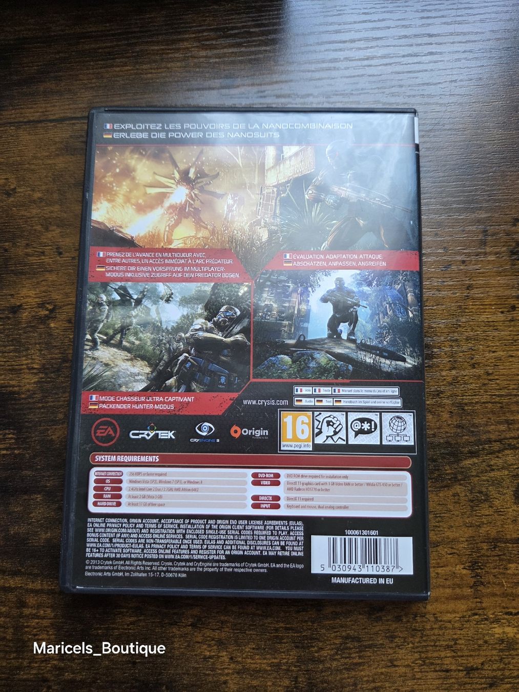 Spiele: PC Game Crysis 3 Hunter Edition used – Gebraucht aus Winterthur von Maricels_Boutique 1