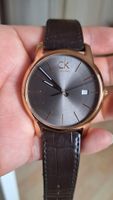 Calvin Klein City, comme neuve, bracelet cuir braum, 43 mm
