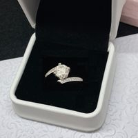 Moissanite Ring, Silber 1ct Gr. 54 Zertifikat