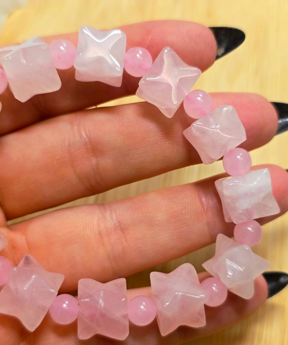 Minerali & Pietre curative: Rosenquarz Merkaba Armband – Nuovo e nell'imballaggio originale da Matzingen venduto da Shay_Crystalz 1