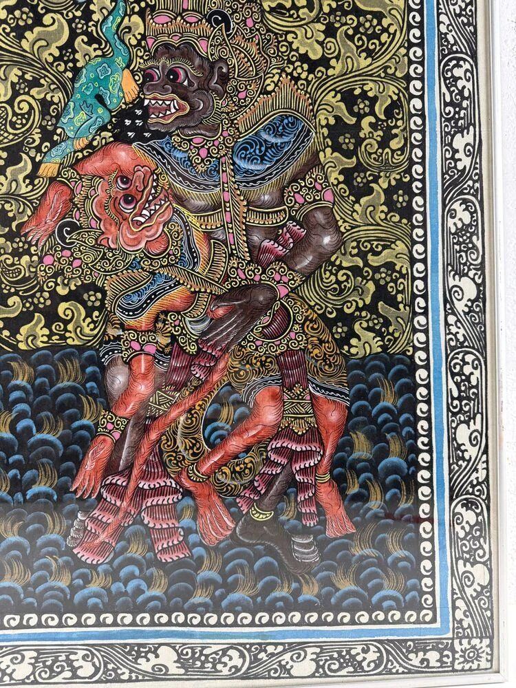 Dipinti: Traditionelle, reich illustrierte Stoffmalerei – Usato da Hinwil venduto da Chnap 2