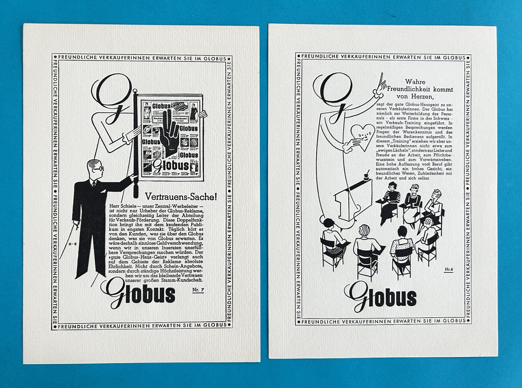 Posters & Illustrations: SAMMLUNG GLOBUS INSERATE 1932/33 – D'occasion à Zürich par Domus09 4