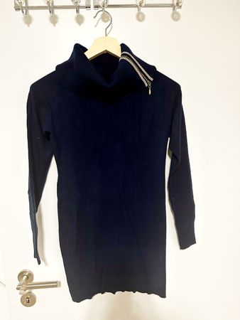 DWTK Pullover blau mit Reisverschluss Grösse L/XL
