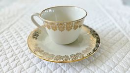Sammeltasse Esspressotasse Vintage Langenthal Gold/Elfenbein