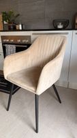 Esszimmerstühle / Küchenstühle Samt LEE beige 6er set