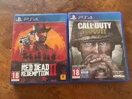 PS4 Spiele Red Dead Redemption 2 und Call of Duty