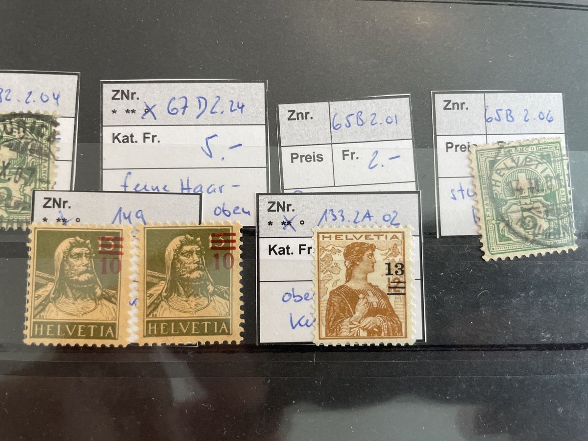 Tutti i francobolli: Abart 14 Briefmarke Top Lot – Usato da Muri AG venduto da Briefmarke-Schweiz 2