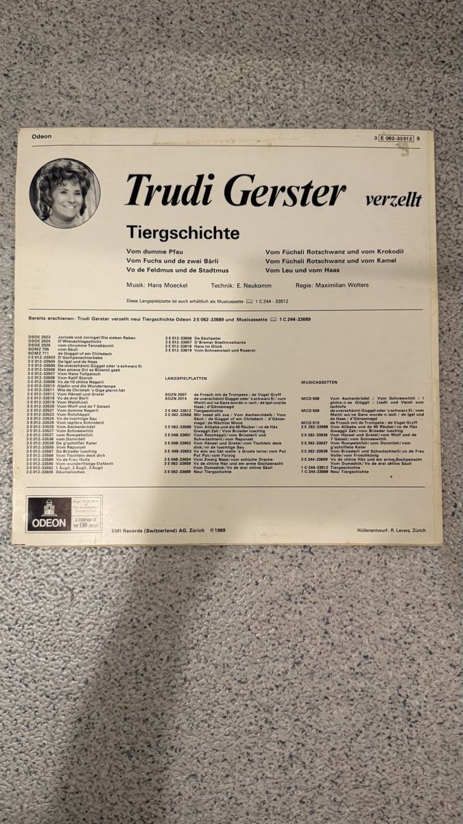 Dischi in vinile: Trudi Gerster - Tiergschichte Schallplatte  – Usato da Eschenbach SG venduto da MarThu 1