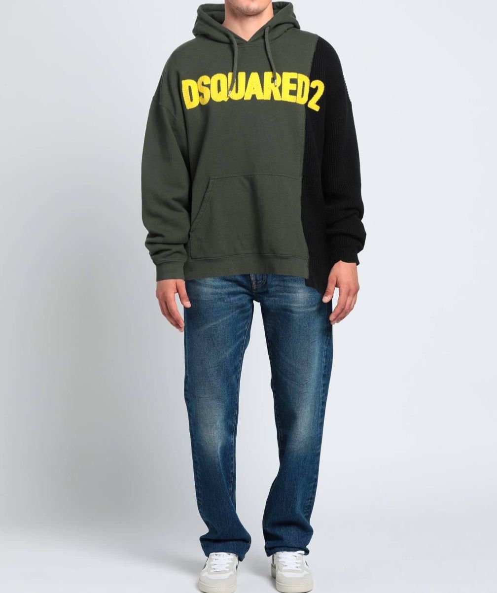 Dsquared2 Maglioni & Felpe: Dsquared2 Hoodie Olive Black Logo Size L – Nuovo e nell'imballaggio originale da Zürich venduto da FashionSales 1