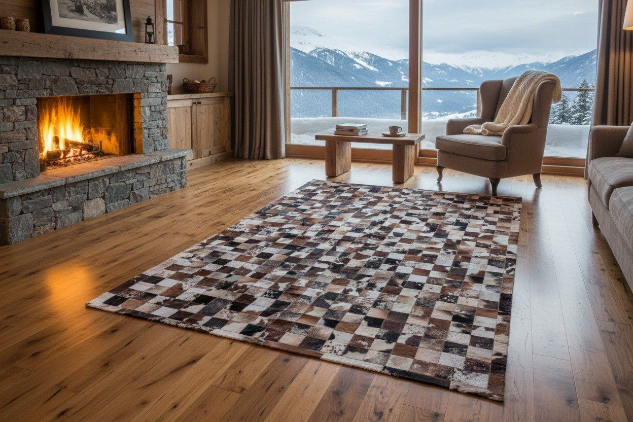 Teppiche: Kuhfell Teppich Patchwork – Neu und originalverpackt aus Arbedo von patagonialeatherrugs