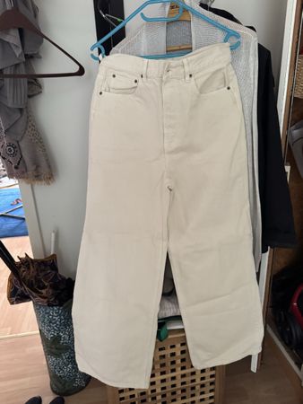 Trendige Zara Culottes, Off-White, Grösse 36 - Sommer