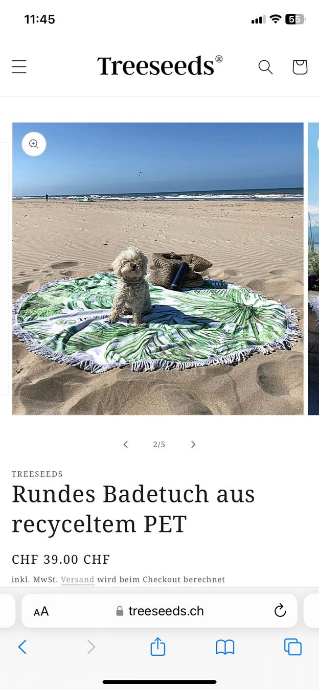 Teli da bagno: Treeseeds Rundes Badetuch - NEU – Nuovo (secondo la descrizione) da Schlieren venduto da tug_568r 1