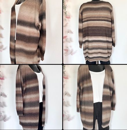 NEU 💜 Gr XL (42-48) Strickjacke Brauntöne