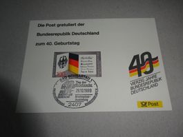 Ersttagsbrief  Vierzi Jahre Bundesrepublik 29.10.1989 Bad Sc