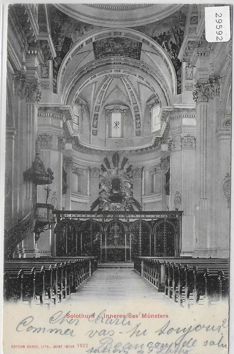 Cartoline postali: Solothurn - Inneres des Münsters – Usato da Ettingen venduto da Kartenplanet