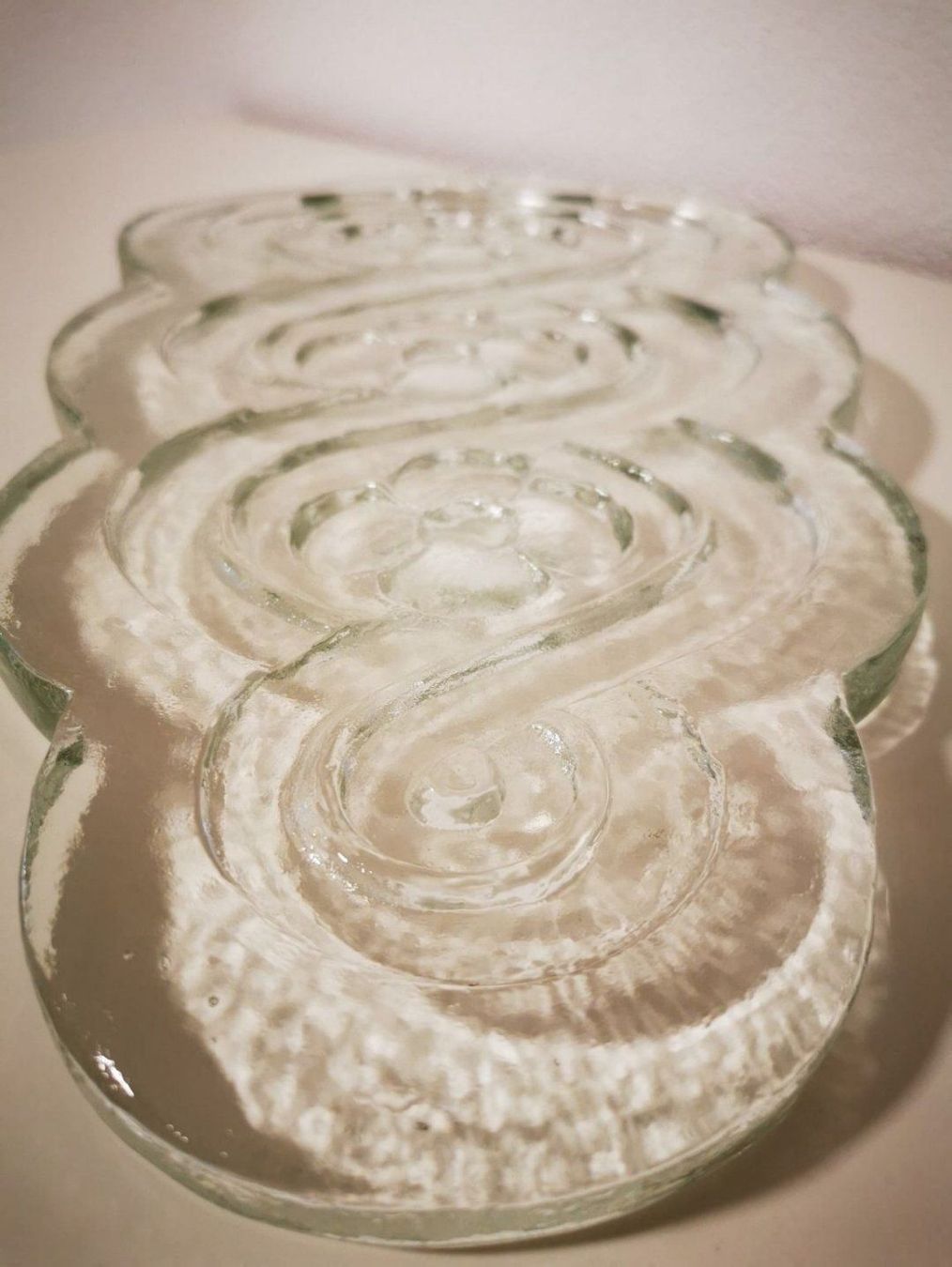 Piatti di portata: Glas Platte Servierplatte Zopfmuster – Usato da Schaan venduto da car_wrv2 1