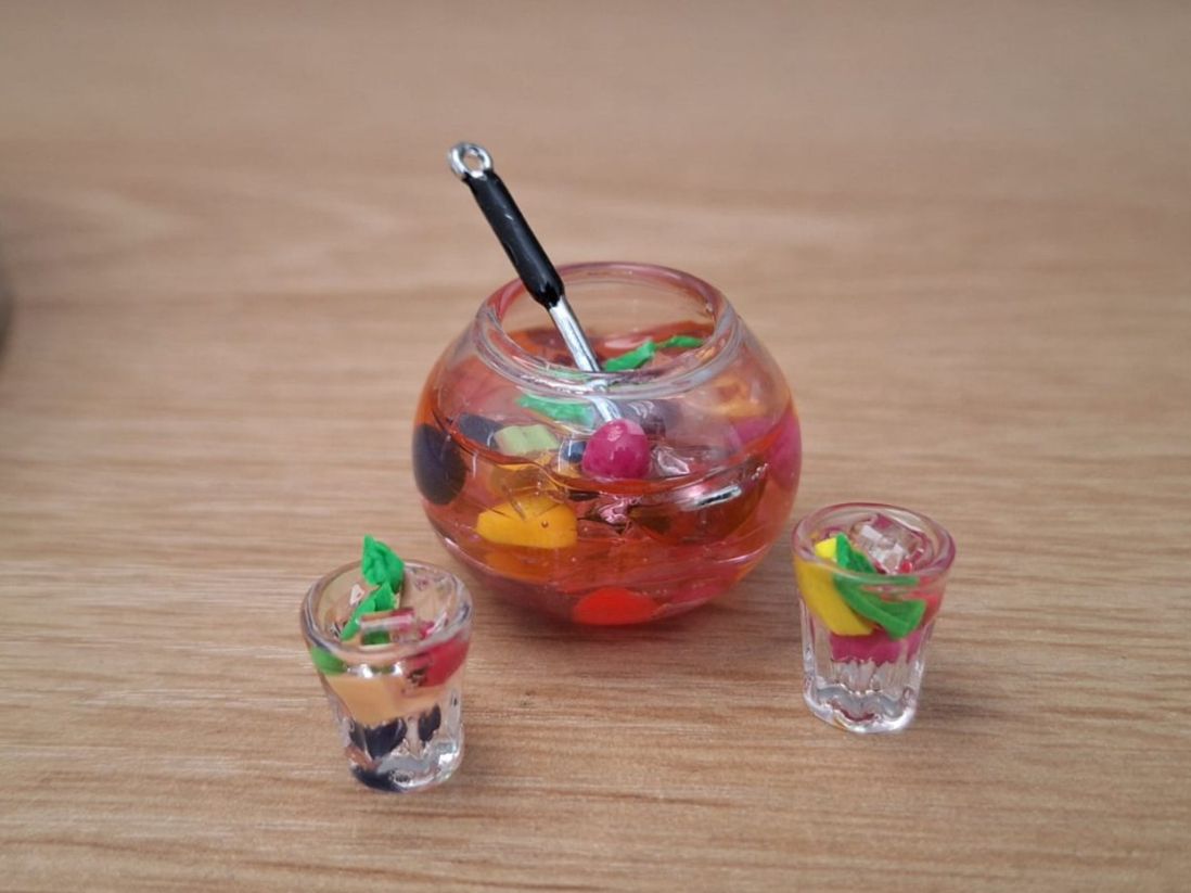 Case e mobili per bambole: Handmade Früchtebowle – Nuovo (secondo la descrizione) da Zürich venduto da HandmadeTinyFood 2