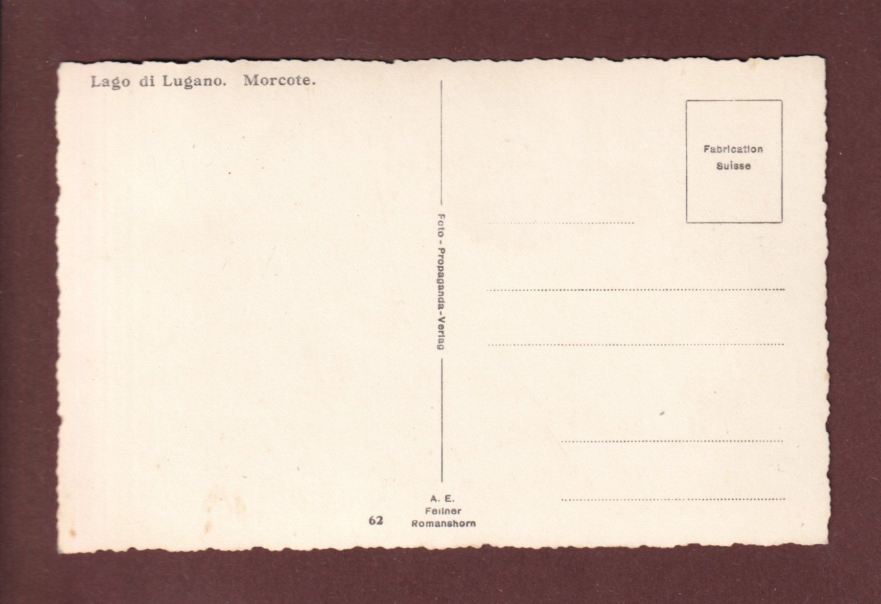 Cartoline postali: MORCOTE – Usato da Pully venduto da nicecards 1