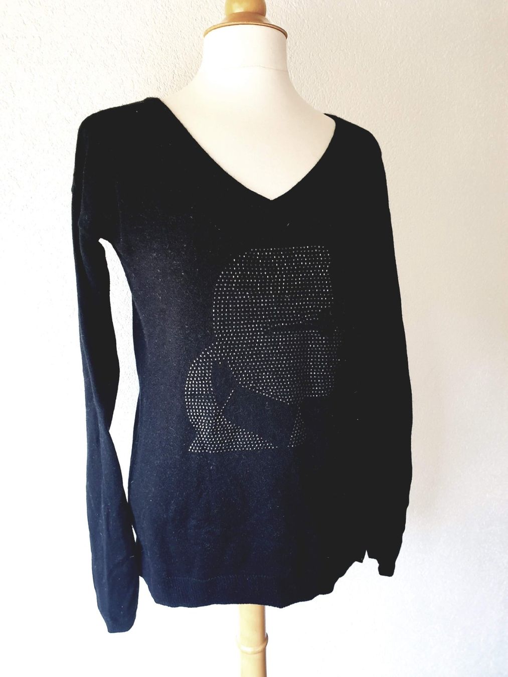 Karl Lagerfeld Maglioni & Felpe: PULLOVER PULLI KARL LAGERFELD S 36 GLITZER TOP mit Jacke – Usato da Elsau venduto da the-colorful-side 2