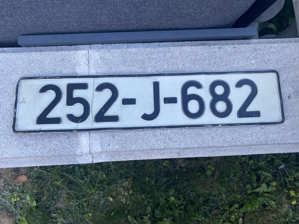 Schilder: Autonummer / Kennzeichen / Plaque immatriculation  252-J-682 – Gebraucht aus Yverdon-les-Bains von AVB7