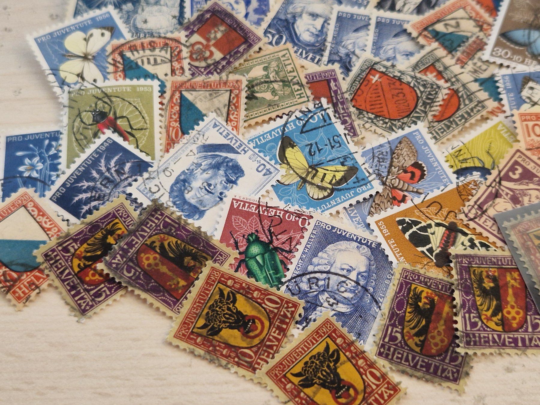 Alle Briefmarken: Ansammlung PJ, Top Kat, ab 1.- – Gebraucht aus Burgdorf von Glossy01 5
