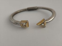 Armreif silber goldfarben mit Steinen mit beweglichen Teil