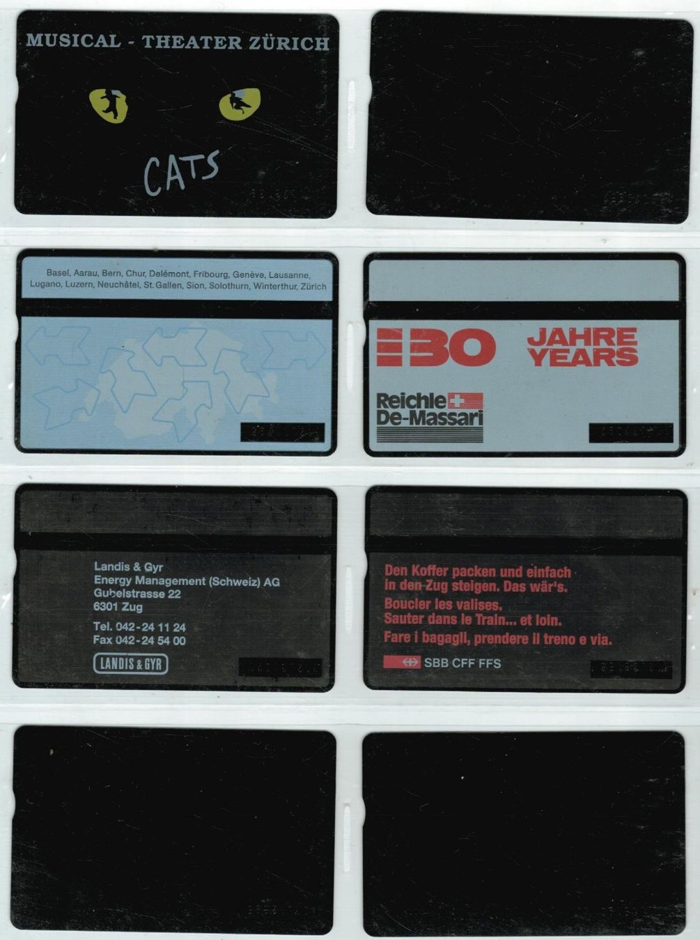 Cartes de téléphone: 8 Taxcards – D'occasion à Zürich par Tolima194 1