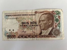 Türkei 1970, 5'000 Lirasi