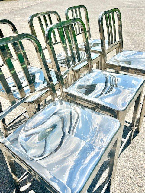 Sgabelli: Alu Hocker  im Emeco Navy Stoohl Style. – Usato da Riedtwil venduto da wiederverwendung 6