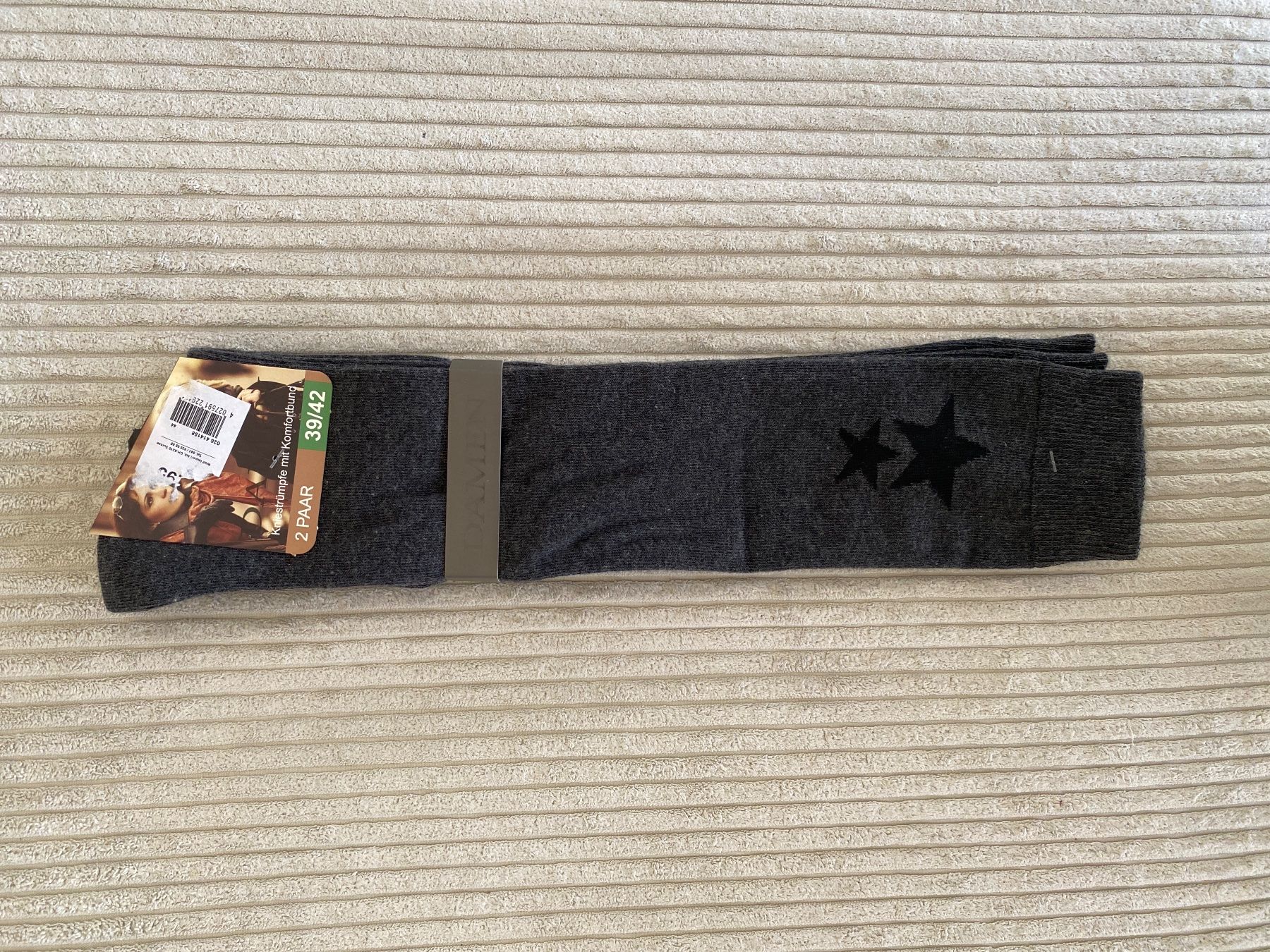 Calze: Kniesocken schwarz, Stern – Nuovo e nell'imballaggio originale da Basel venduto da NadineW95
