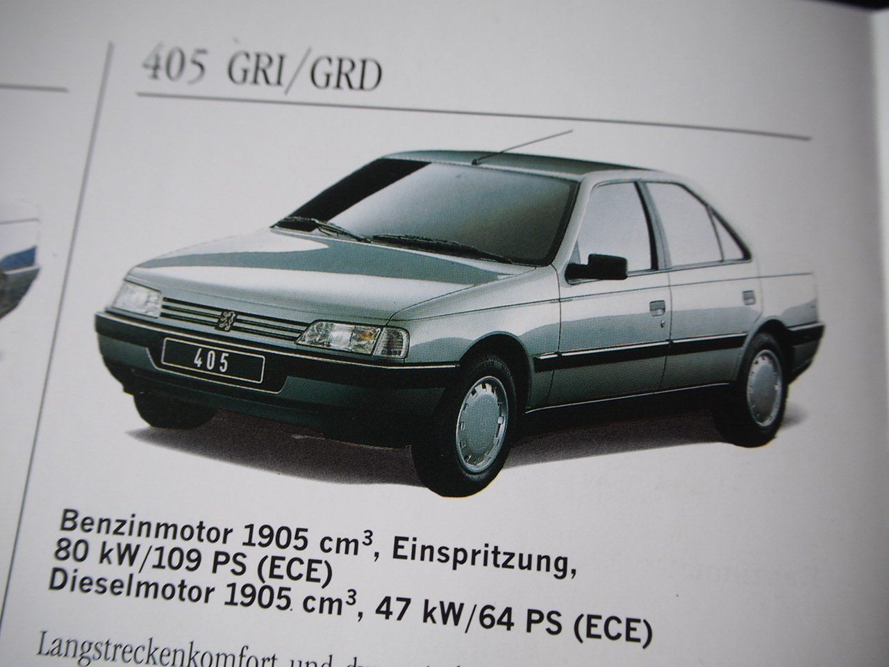 Peugeot Dokumente: Peugeot 405 Prospekt 1990 – Gebraucht aus Zofingen von sosalinos01 7