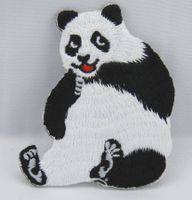 🐼 Süsser PANDA - Aufnäher - Aufbügler - Stickerei - 7x5,6cm