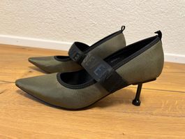 Pumps Schuhe Gr. 39 Sixty Seven olivegrün, 6cm Absatz