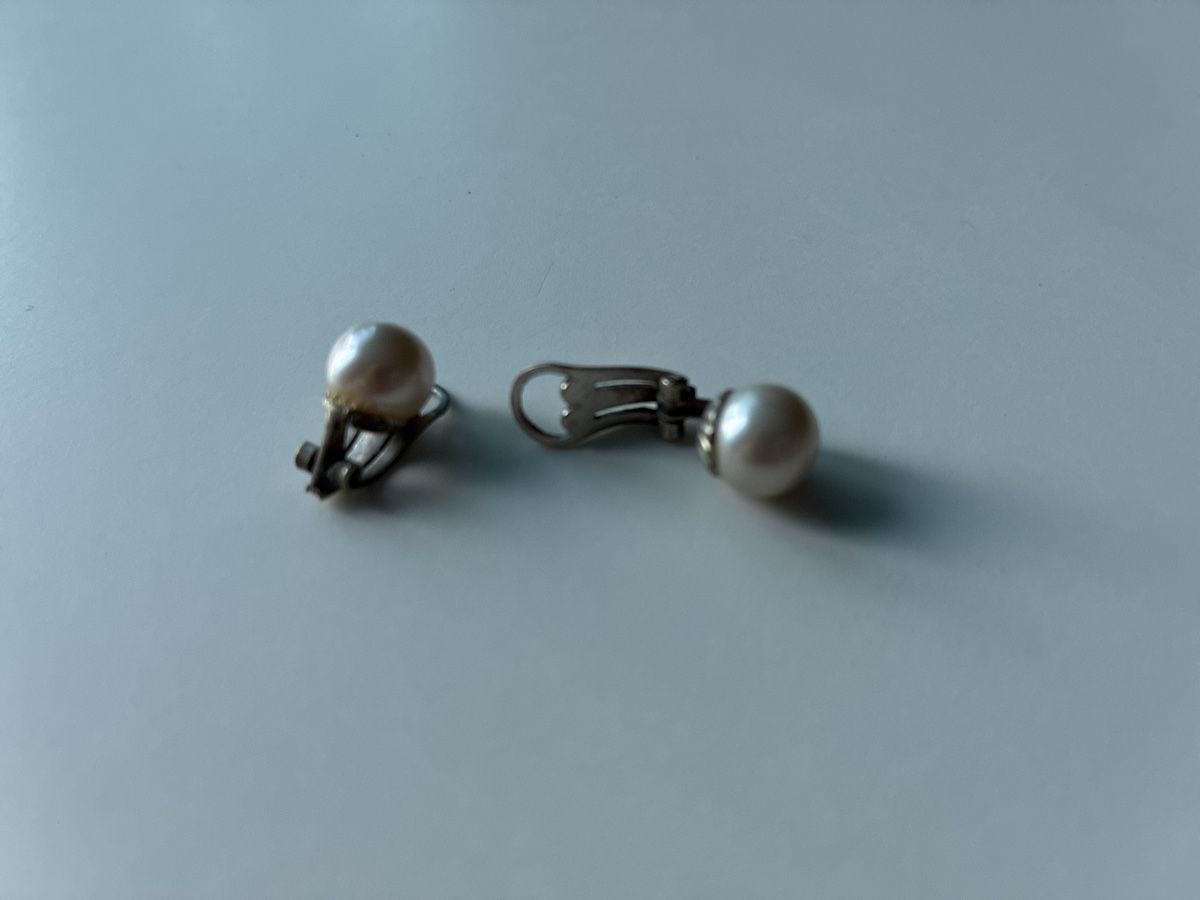 Perle (finte): Vintage Clip Ohrringe - Perlen – Usato da Basel venduto da cat_sq5m
